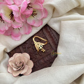 Vriksham Unique Designer Gold Look Alike Vangi Finger Ring-G20065